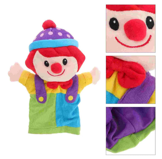 Rainbow Plush Hand Puppet - Hand Puppet Clown